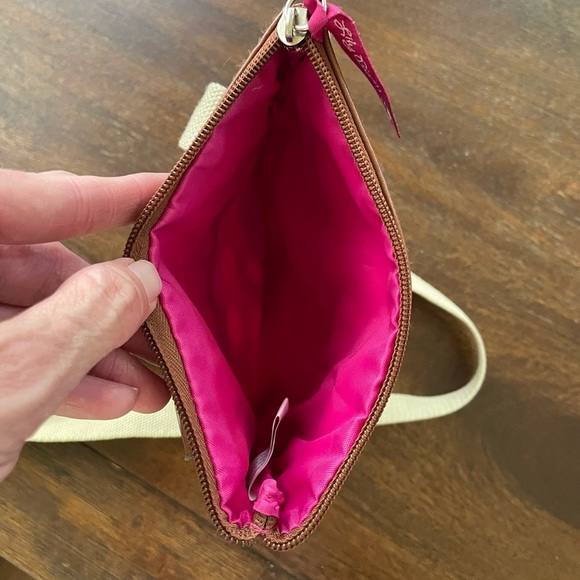 Lily Bloom Triple Zip Crossbody Geometric Colorful Purse Adjustable Strap - Picture 5 of 15